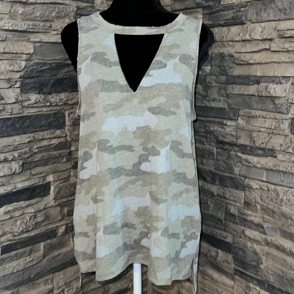 AEO Camo Cut-Out Tank Top